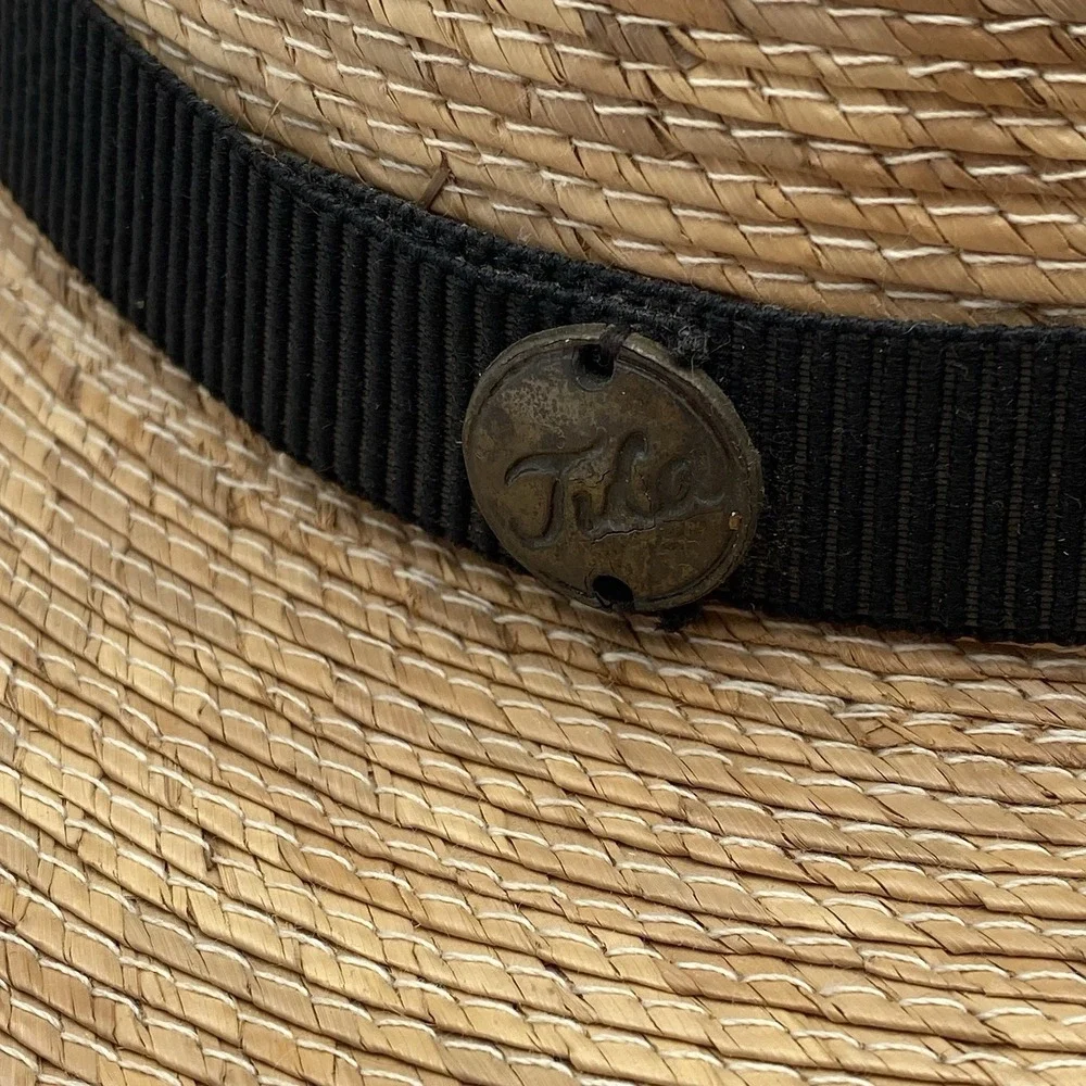 Natural Straw Sun Hat with Black Band